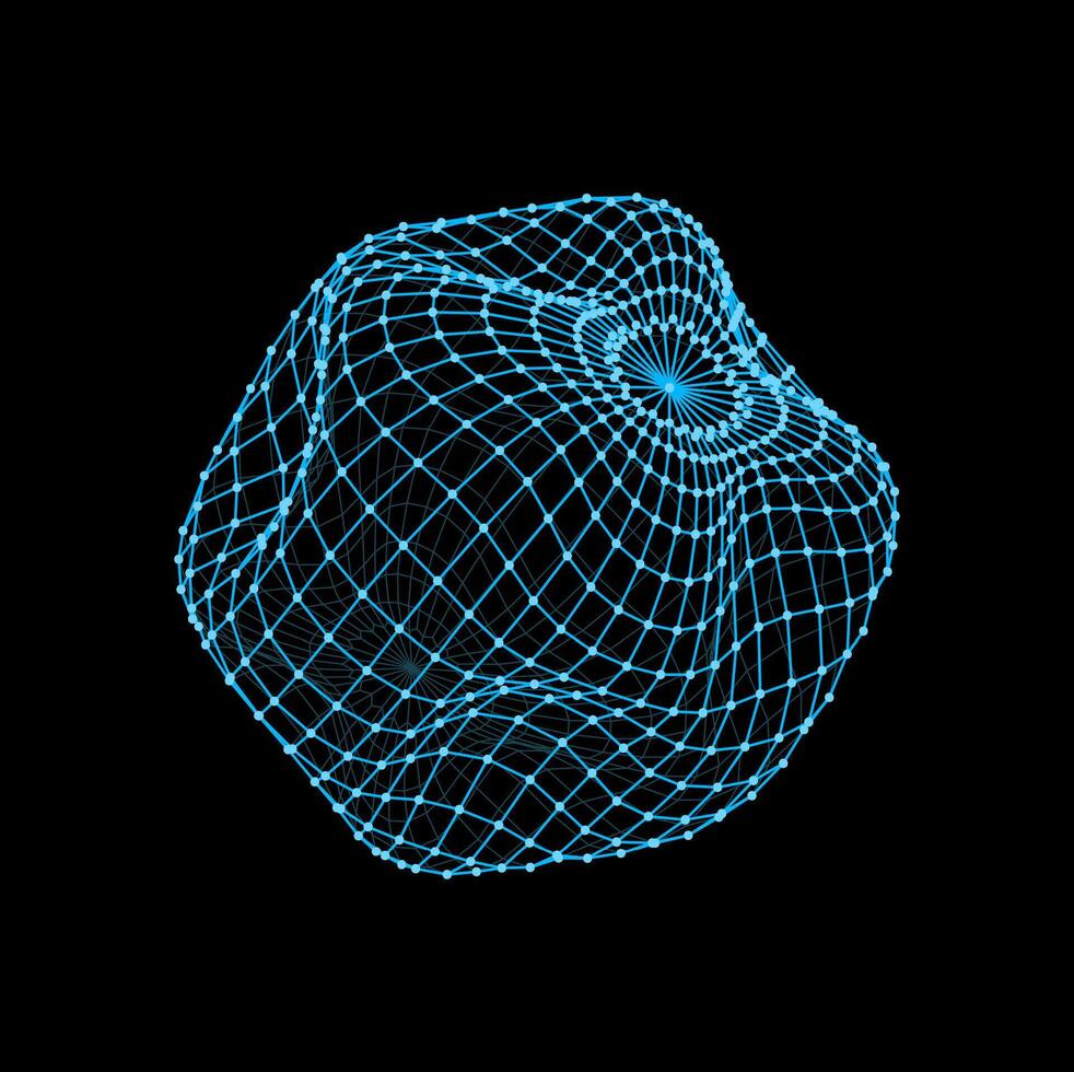 3d futuristic sphere and polygon ball shape vector
