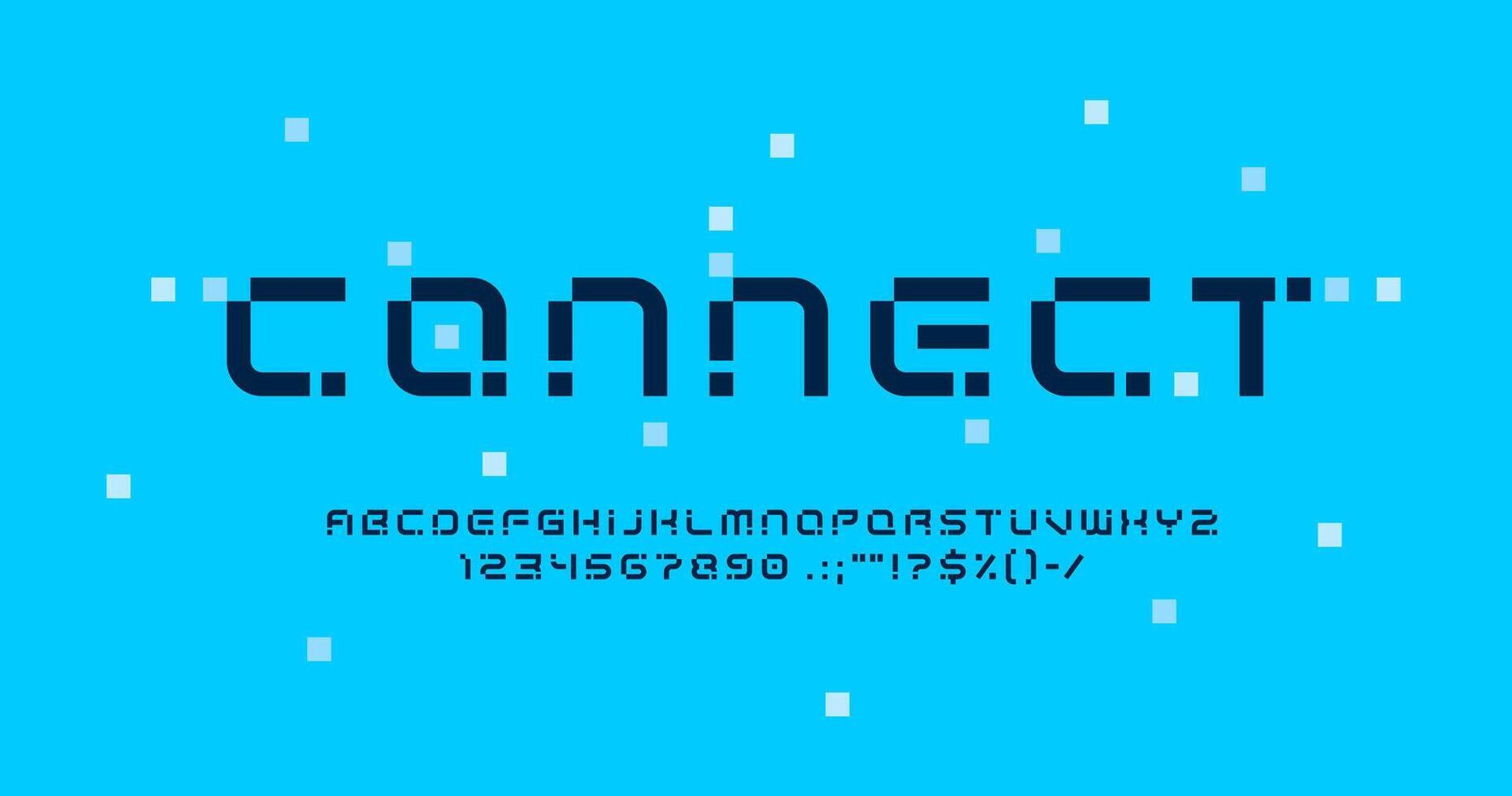 Modern geometric font, type or typeface, alphabet vector