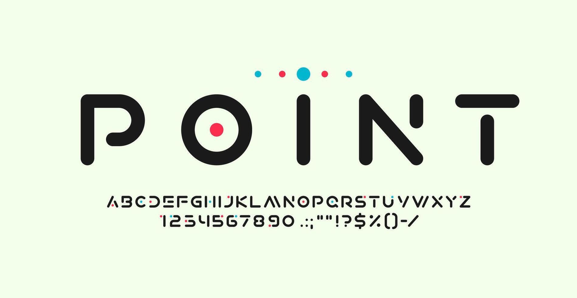Modern techno font, type or typeface geometric abc vector
