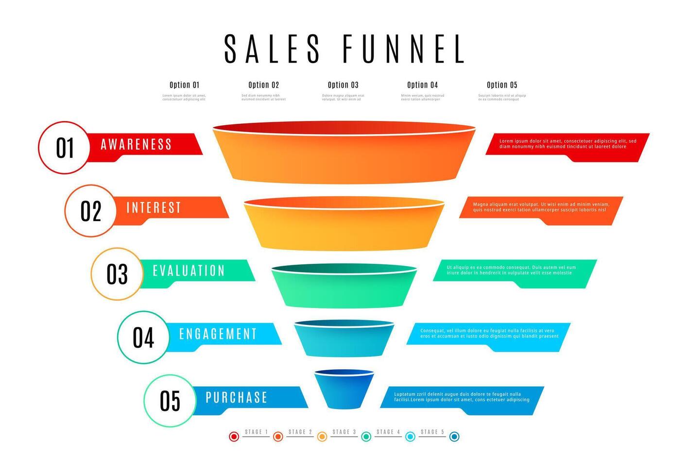 Business funnel infographics with marketing charts vector