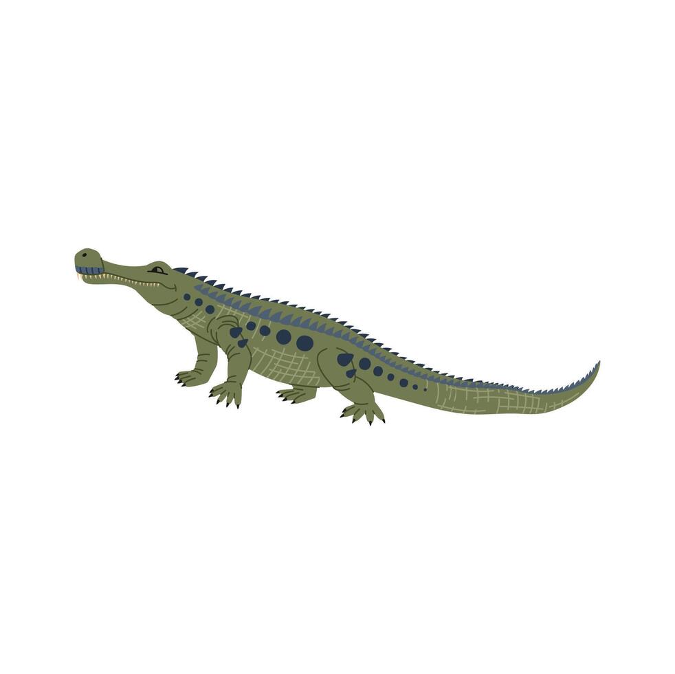 Sarcosuchus extinct genus of crocodile vector