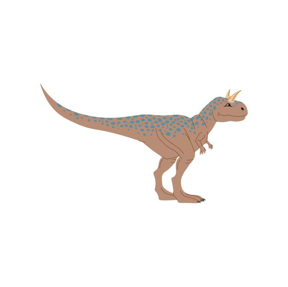 Carnotaurus theropod spotted dinosaur animal vector