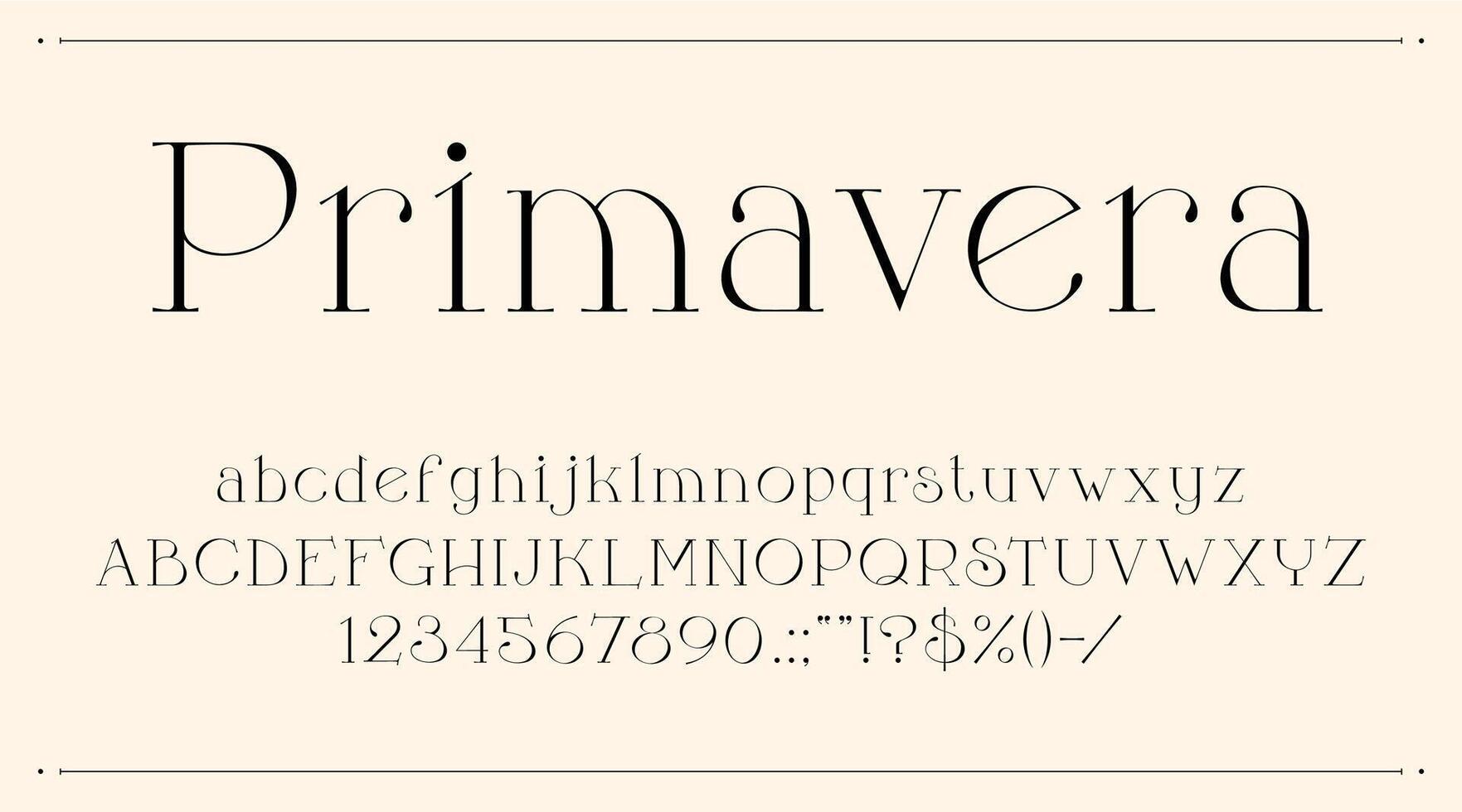 Elegant font, glamour type, luxury royal typeface vector