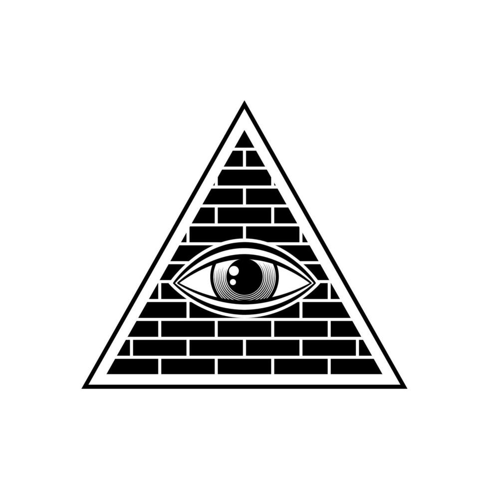 Amulet evil protection magic eye pyramid triangle vector