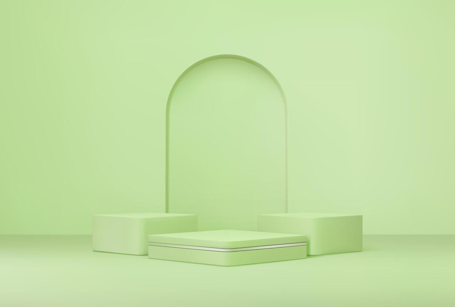 Olive or pistachio podium empty background vector