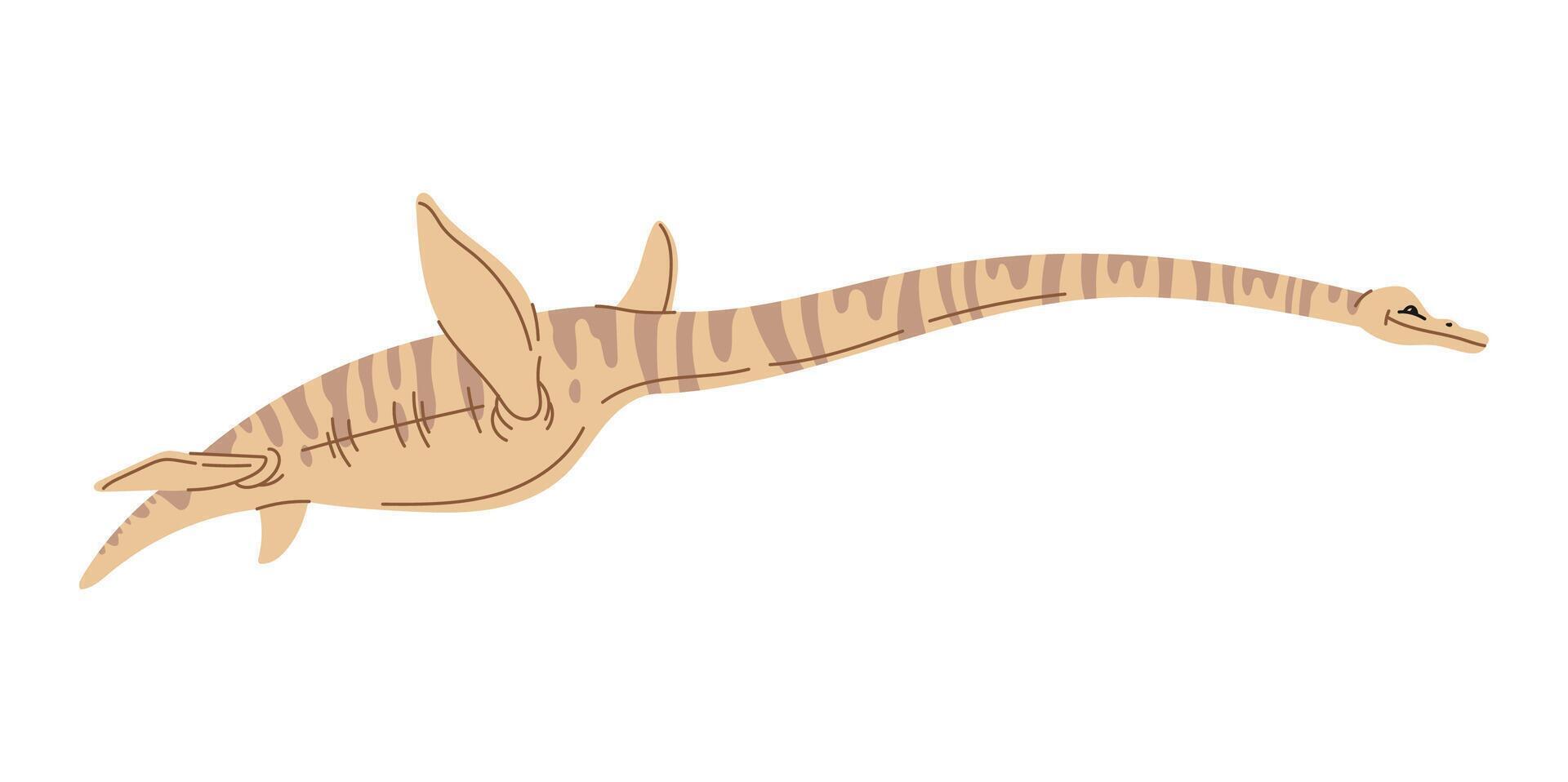 Ancient lizard pteranodon. Predatory cute dinosaur vector