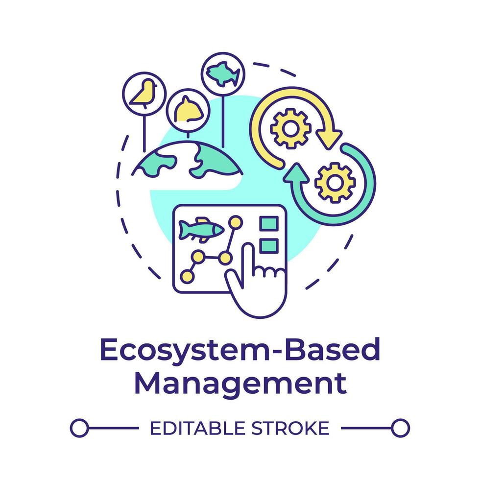 What Is One Drawback To Ecosystem Based Management Ecosystem-based management multi color concept icon. Ecology