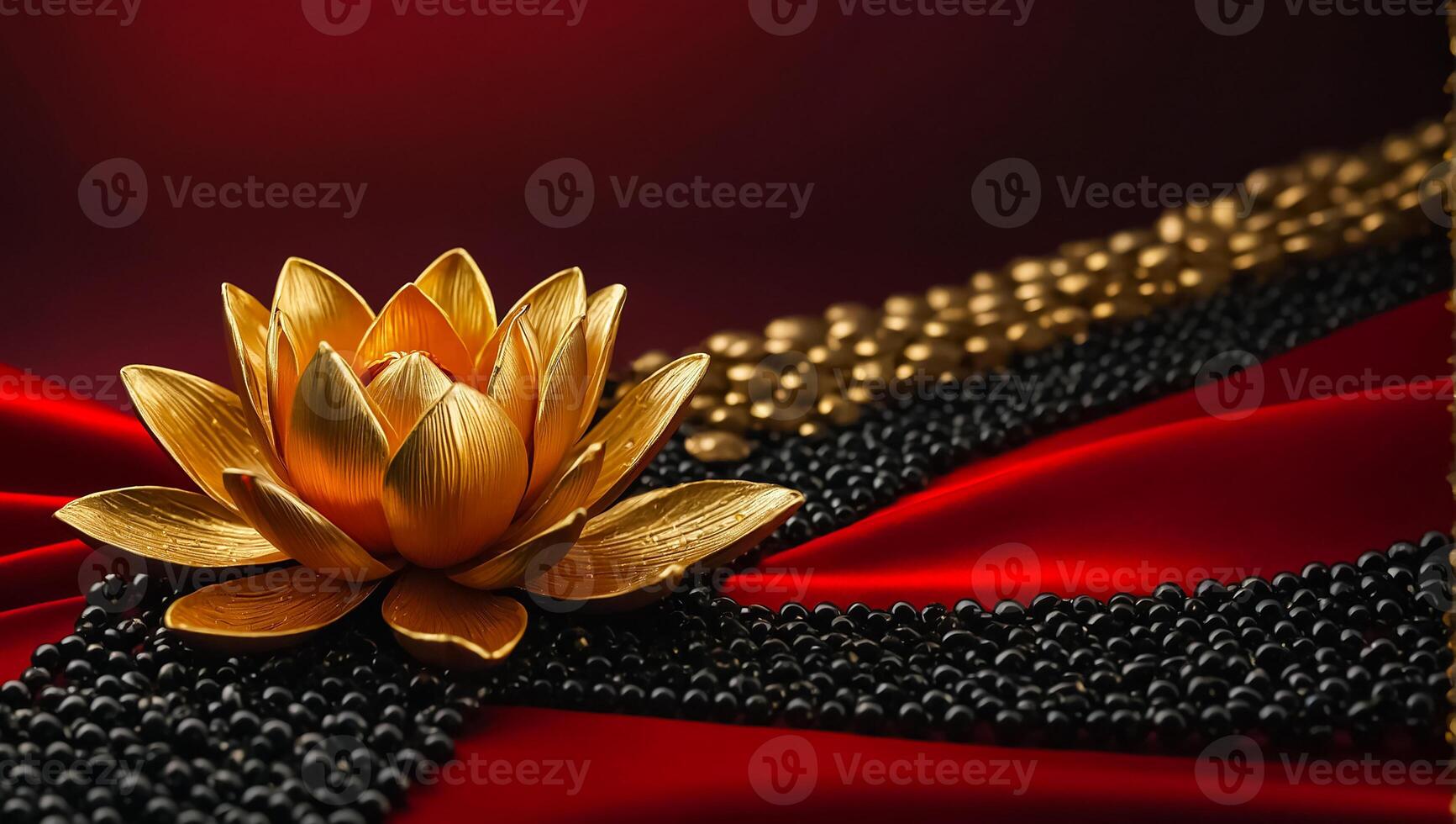 Beautiful lotus flower gold photo