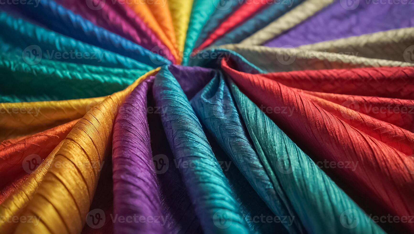 different beautiful multicolored silk fabrics background photo