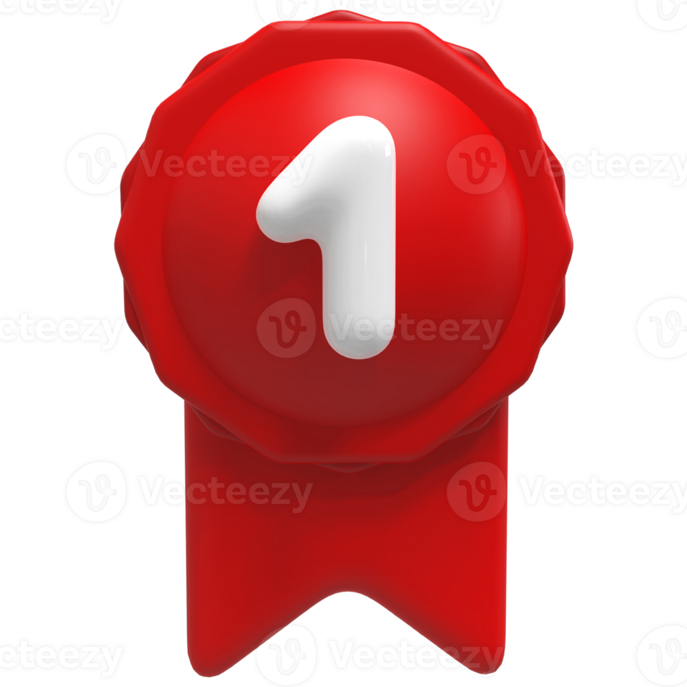Award Number 1 Icon 3D png