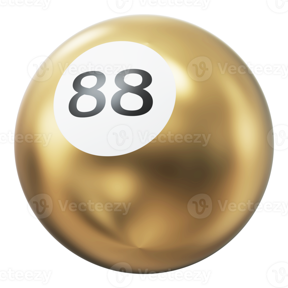 Ball 3D Icon Number 88 png
