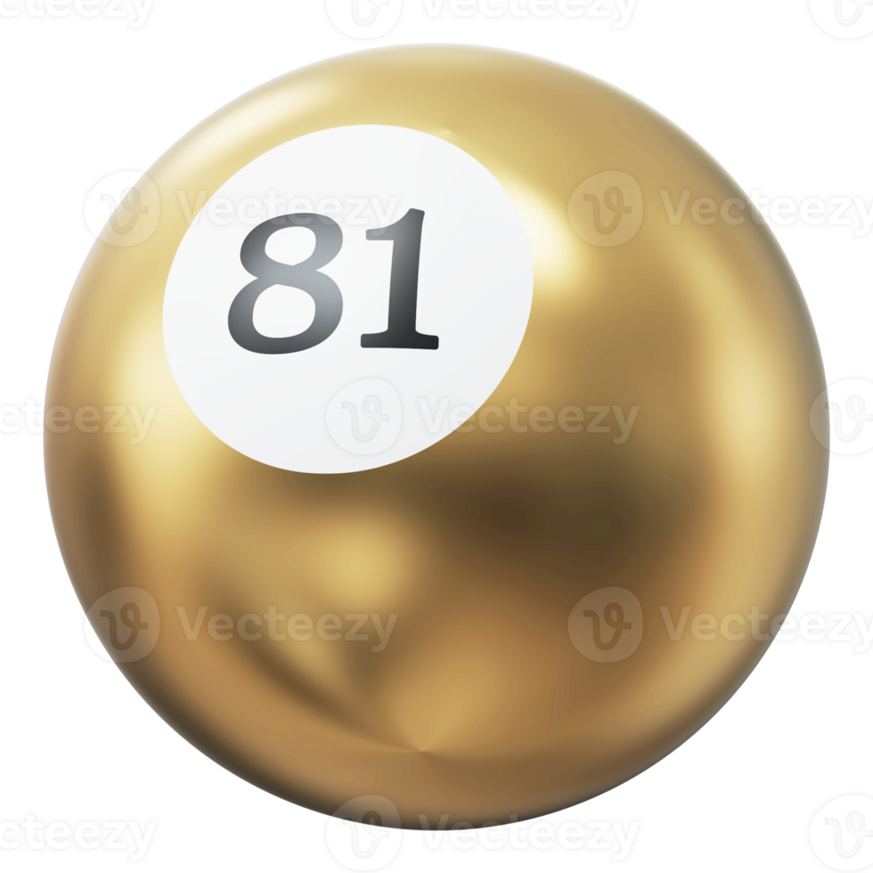 Ball 3D Icon Number 81 png