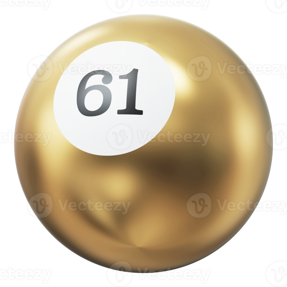 Ball 3D Icon Number 61 png