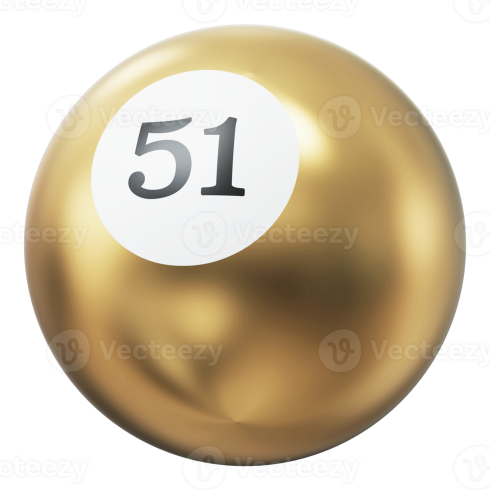 Ball 3D Icon Number 51 png