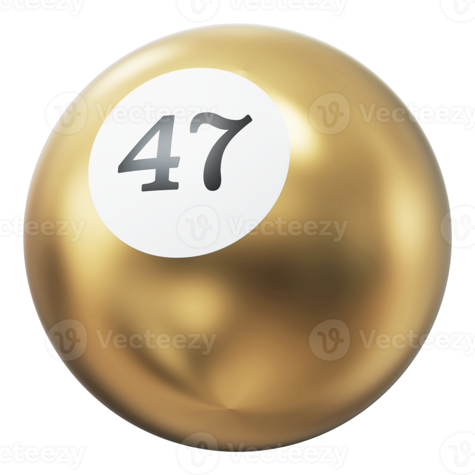 Ball 3D Icon Number 47 png