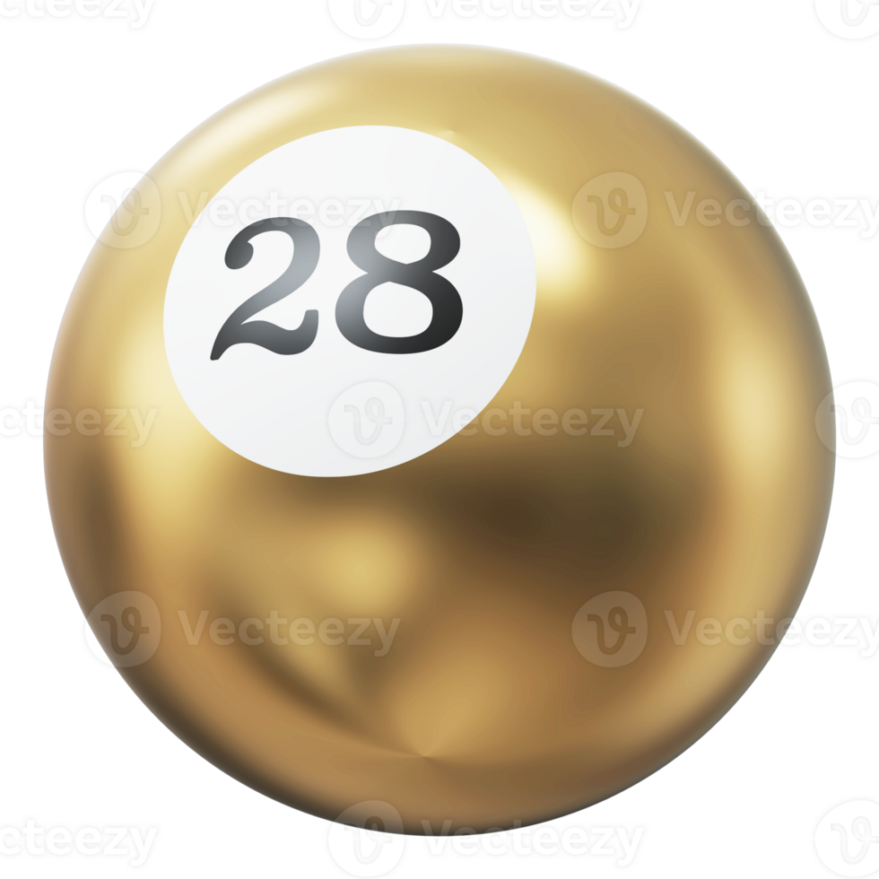 Ball 3D Icon Number 28 png
