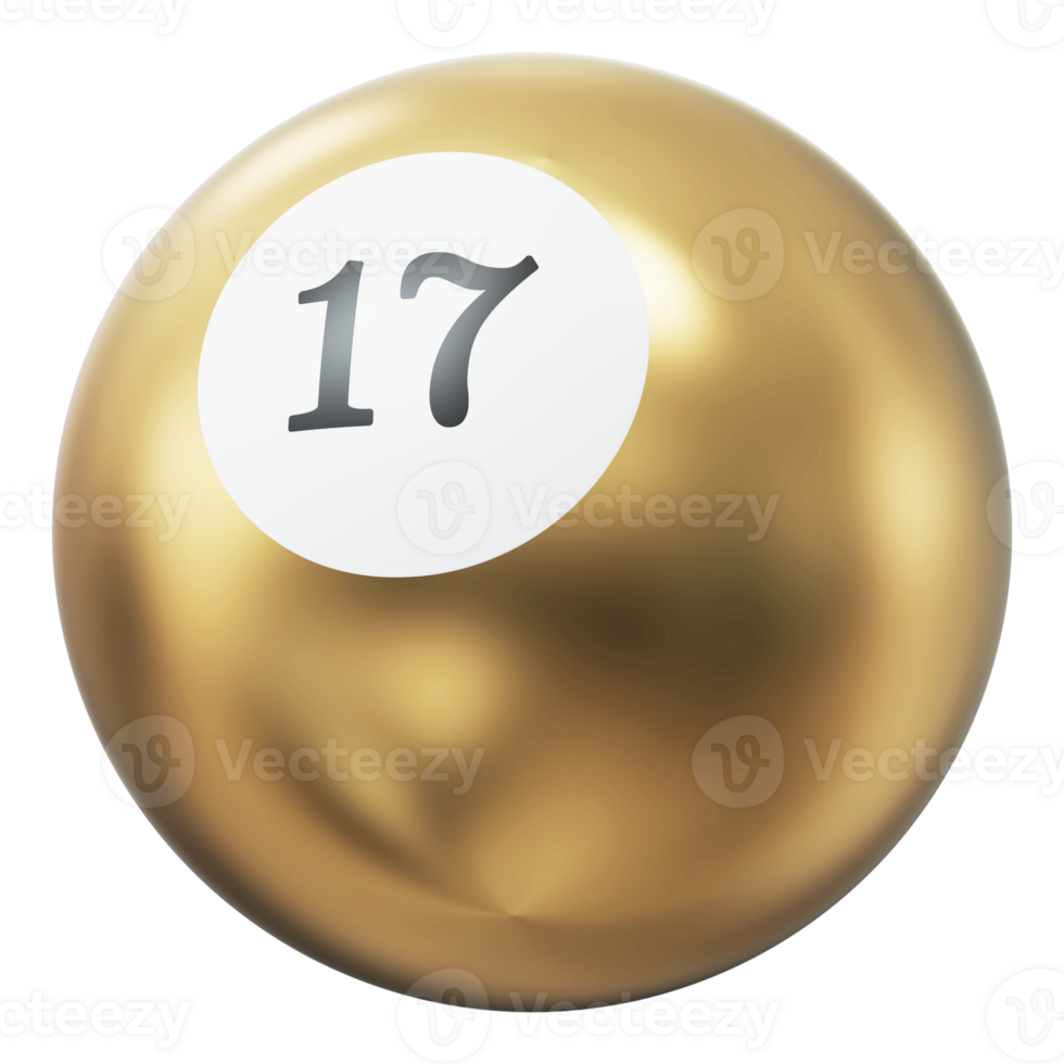 Ball 3D Icon Number 17 png