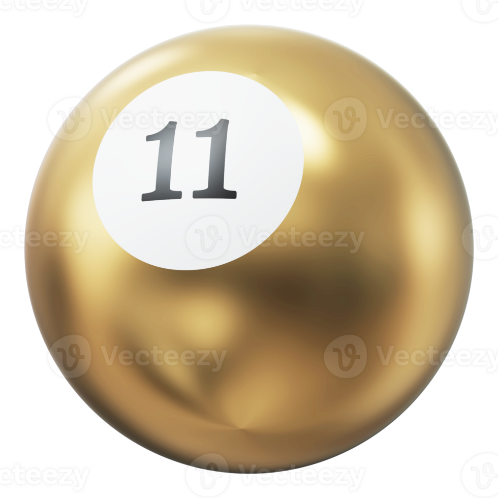 Ball 3D Icon Number 11 png