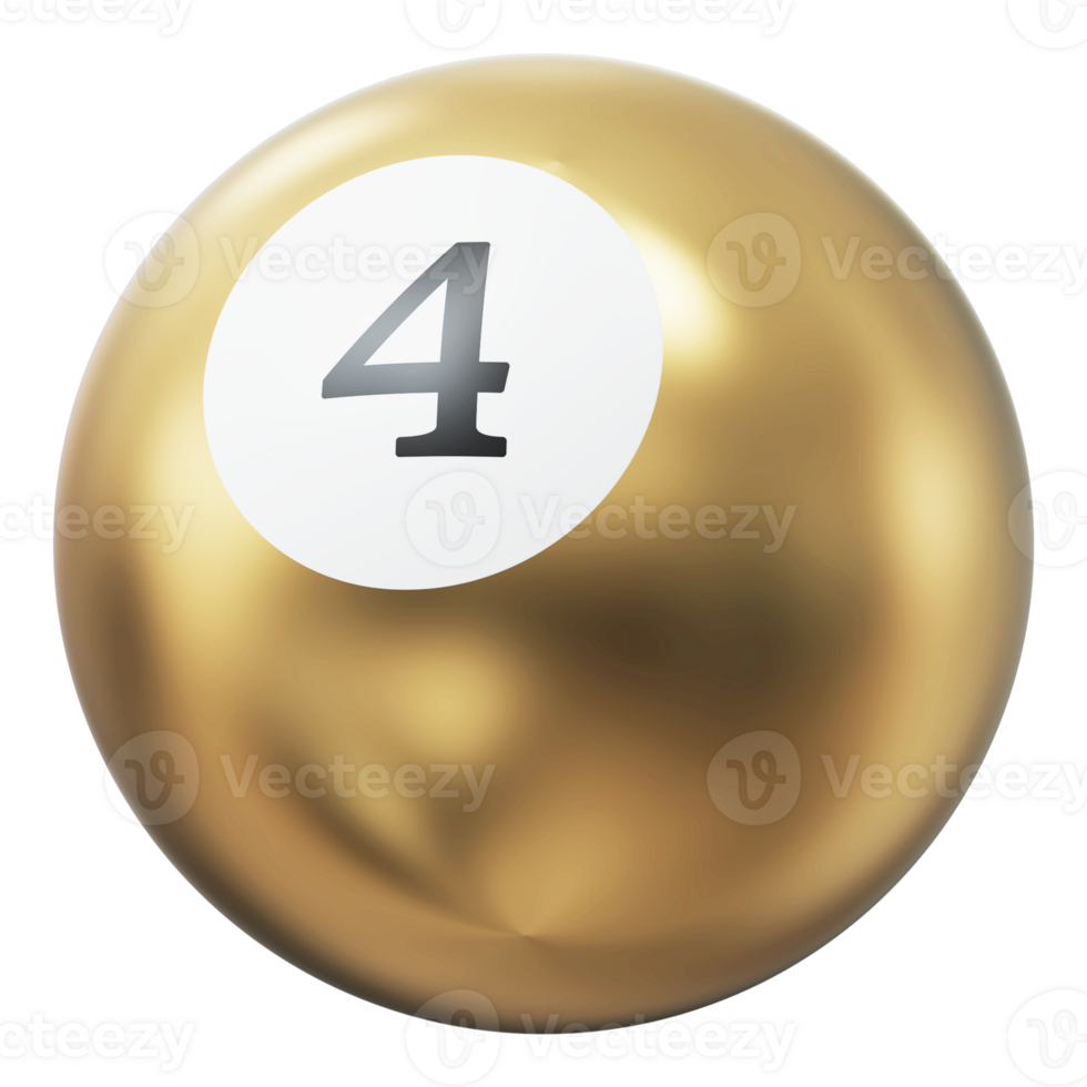 Ball 3D Icon Number 4 png