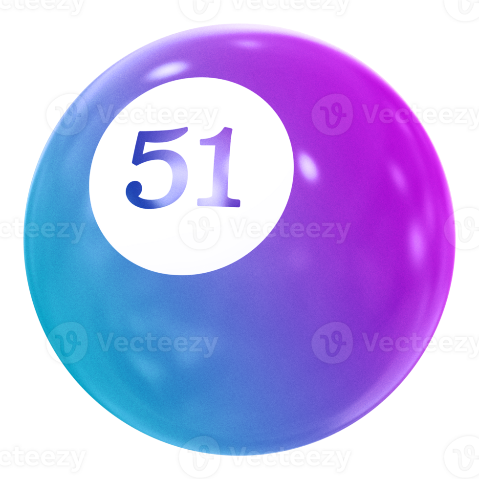 Ball 3D Icon Number 51 png