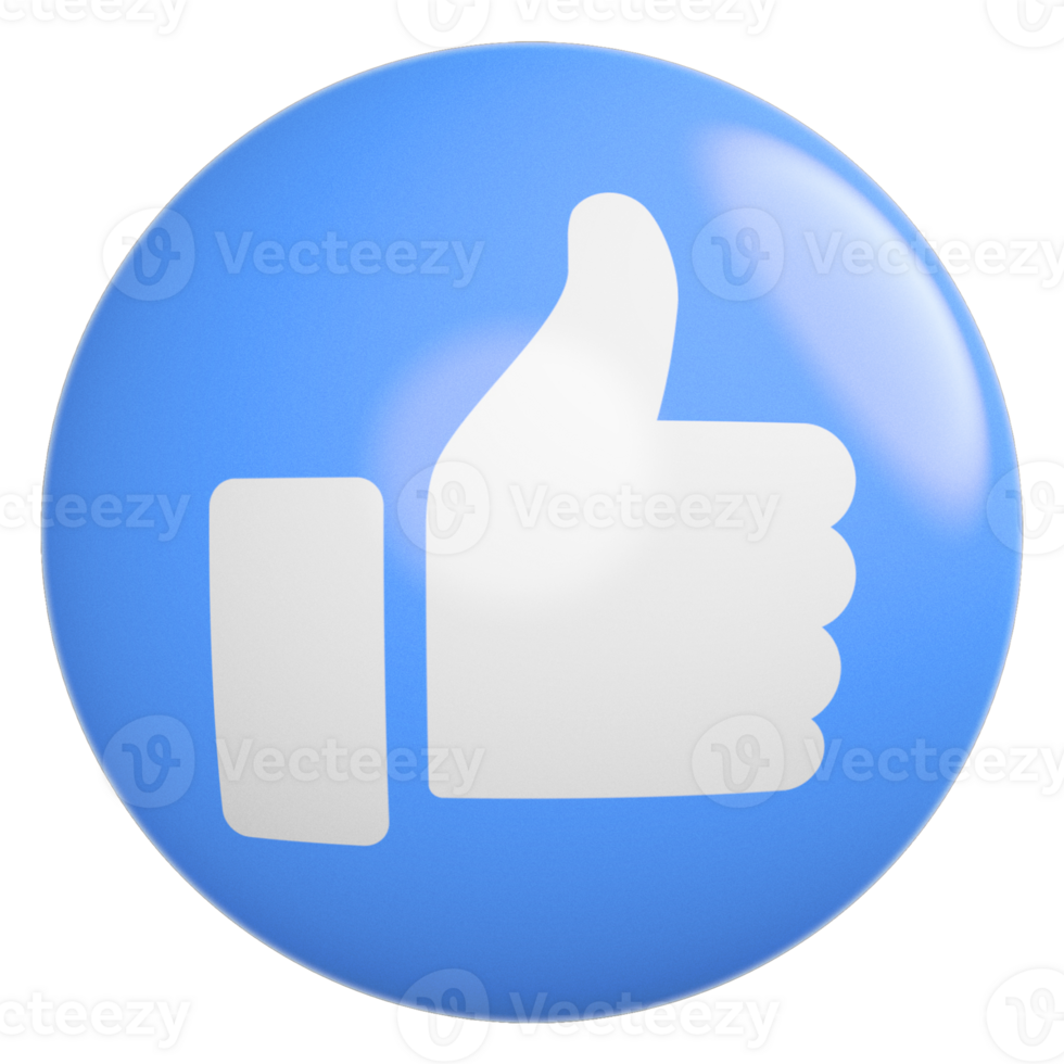 Icon 3D Emoji Like png