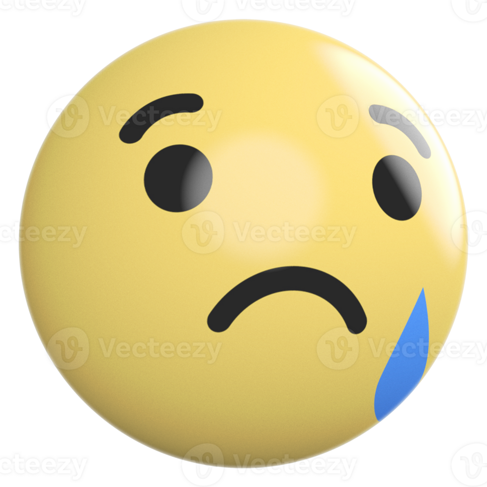 Icon 3D Emoji Sad png