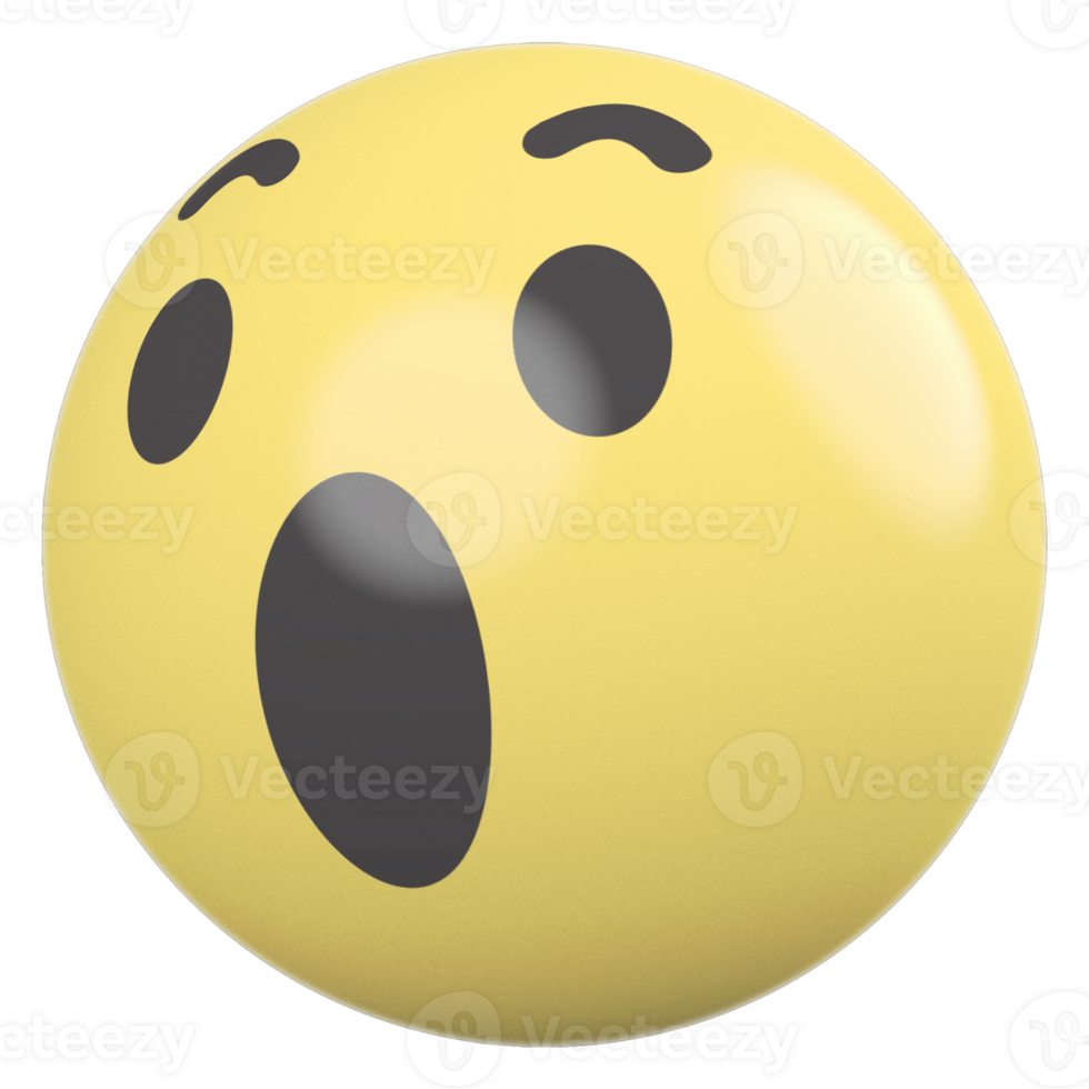 Icon 3D Emoji Wow png