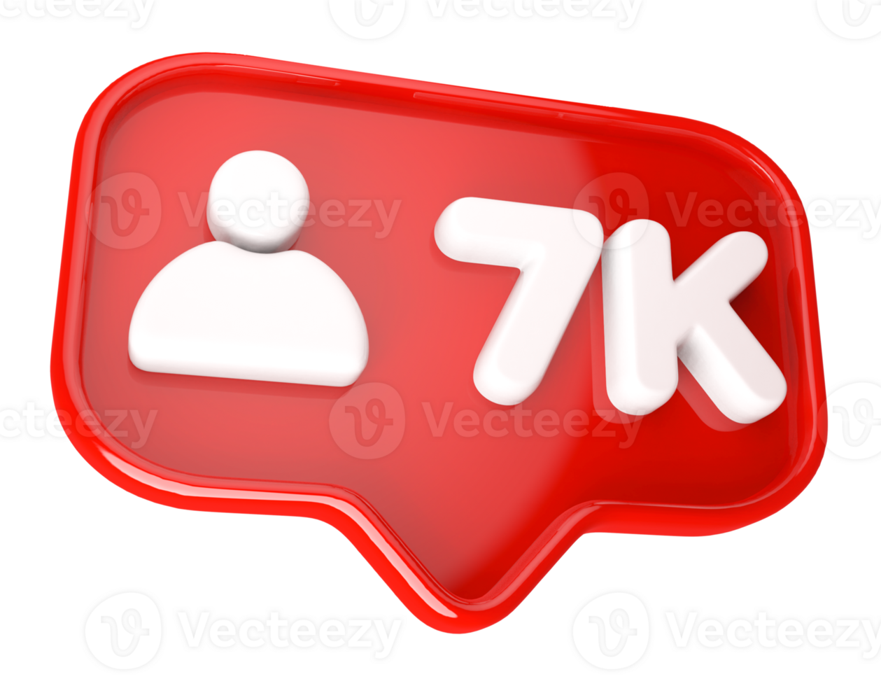 7k Follower 3D icon png