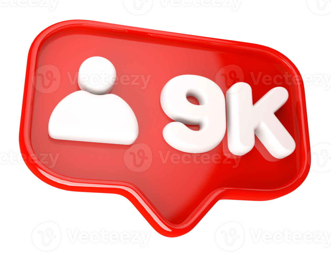 9k Follower 3D icon png