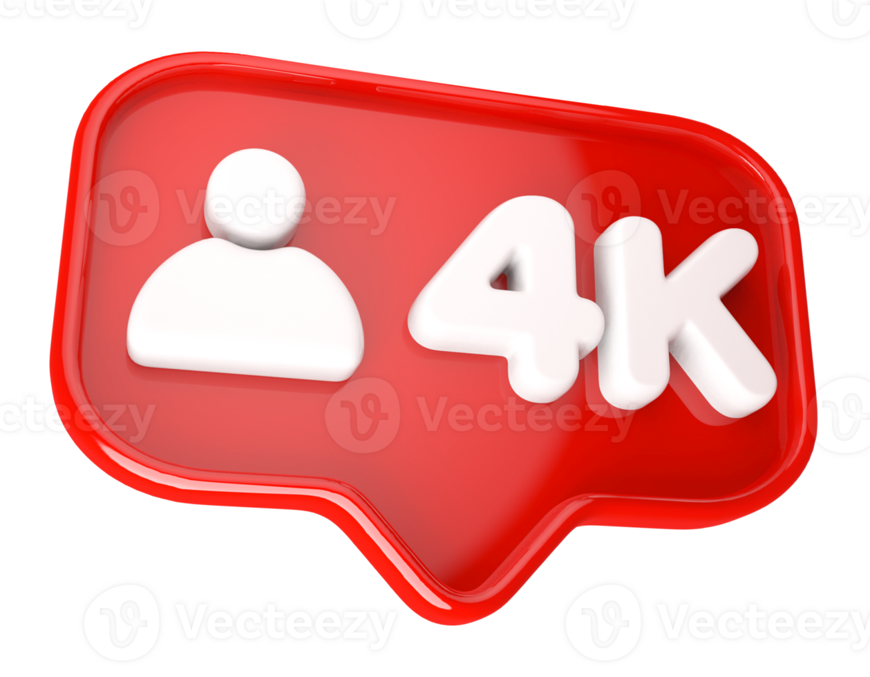 4k Follower 3D icon png