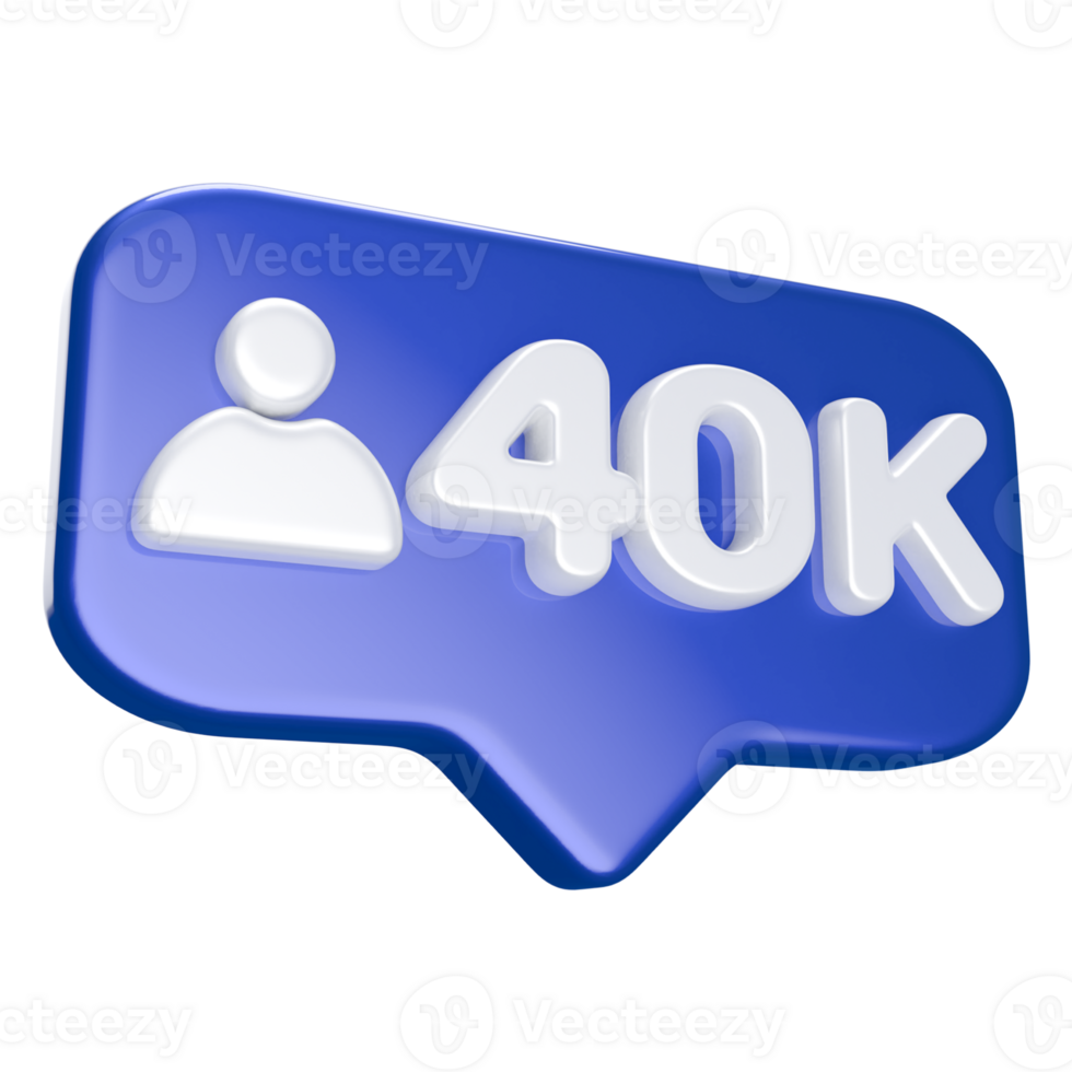 40k Follower 3D icon png