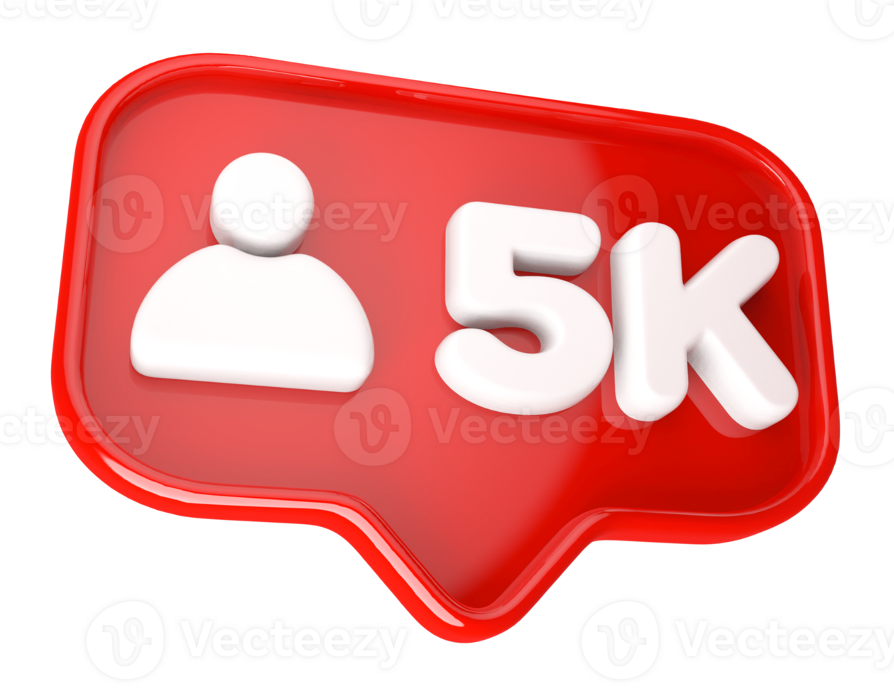 5k Follower 3D icon png