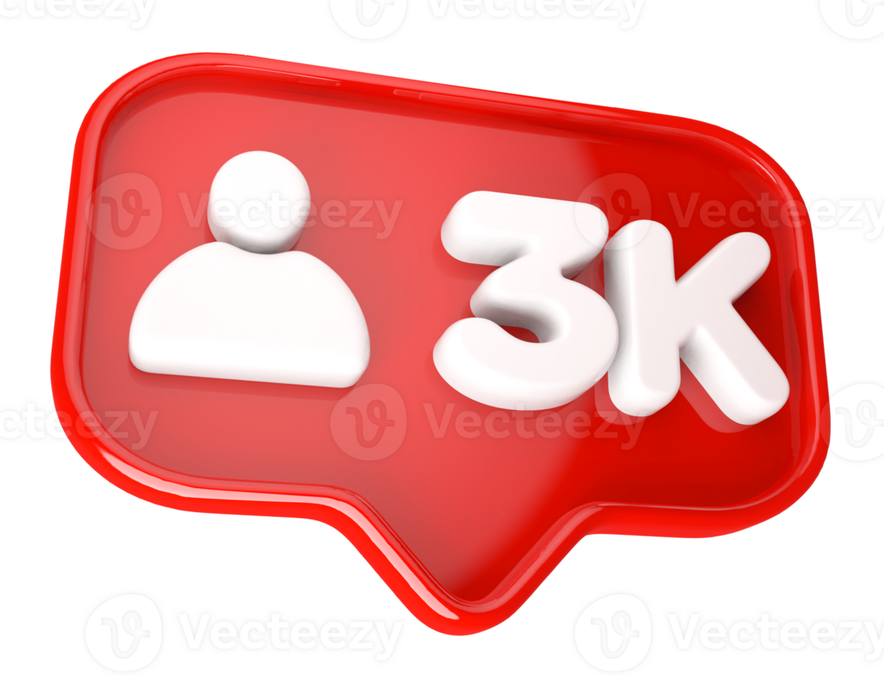 3k Follower 3D icon png