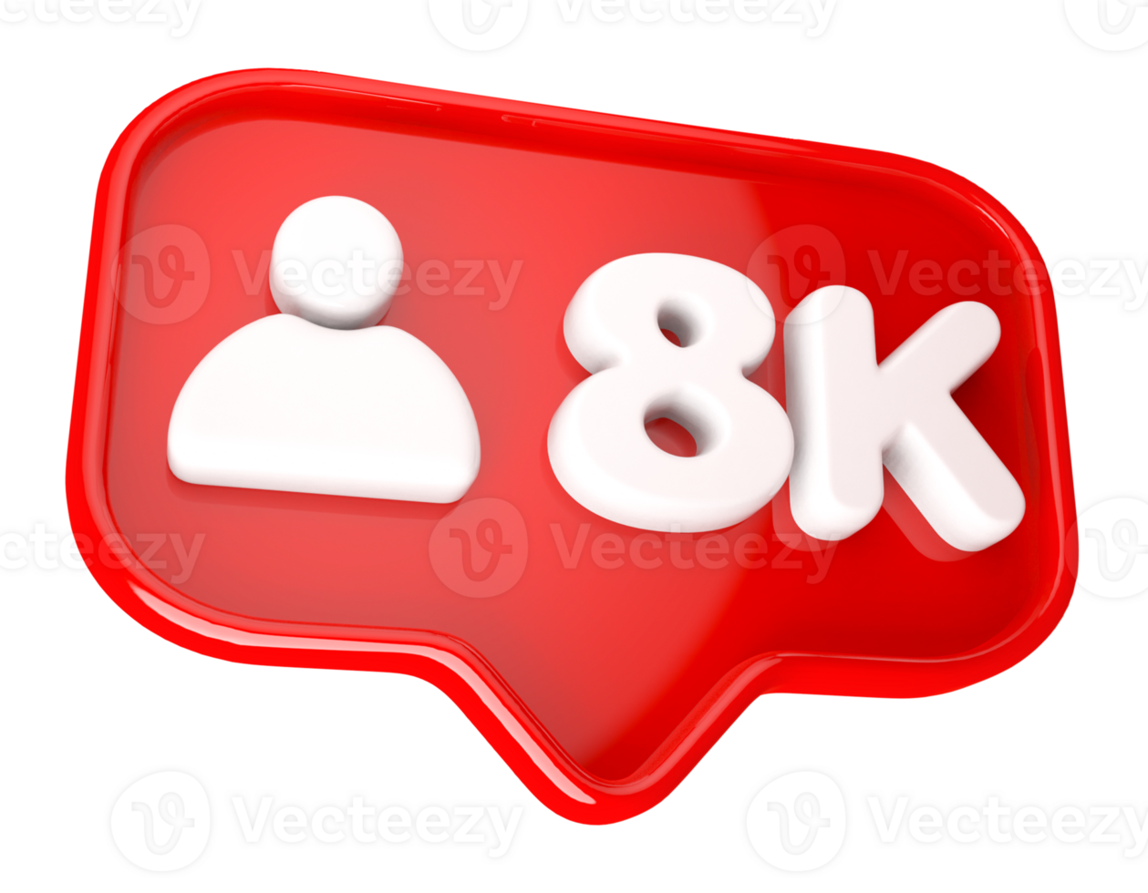 8k Follower 3D icon png