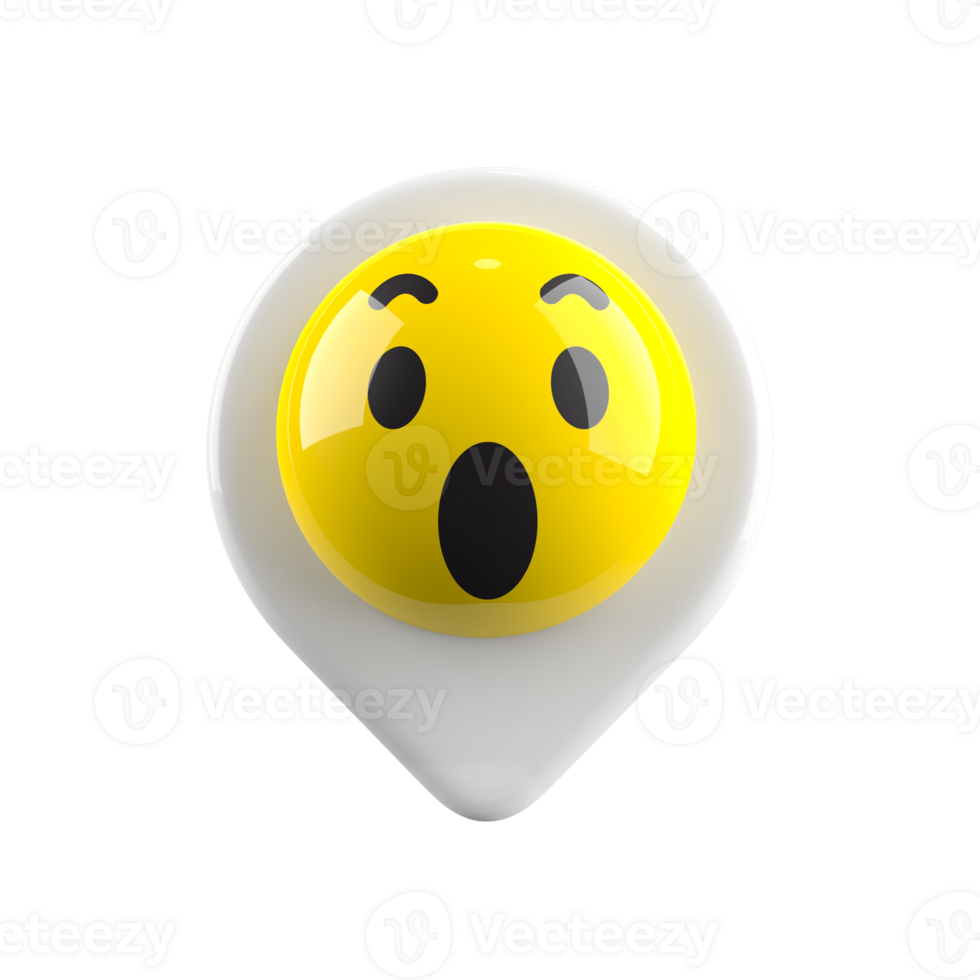 Icon 3D Emoji Wow png
