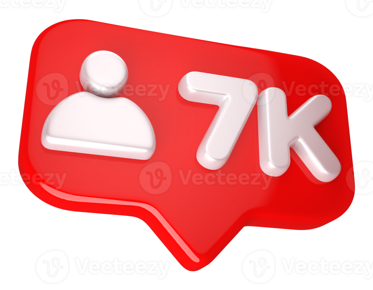 7k Follower 3D icon png