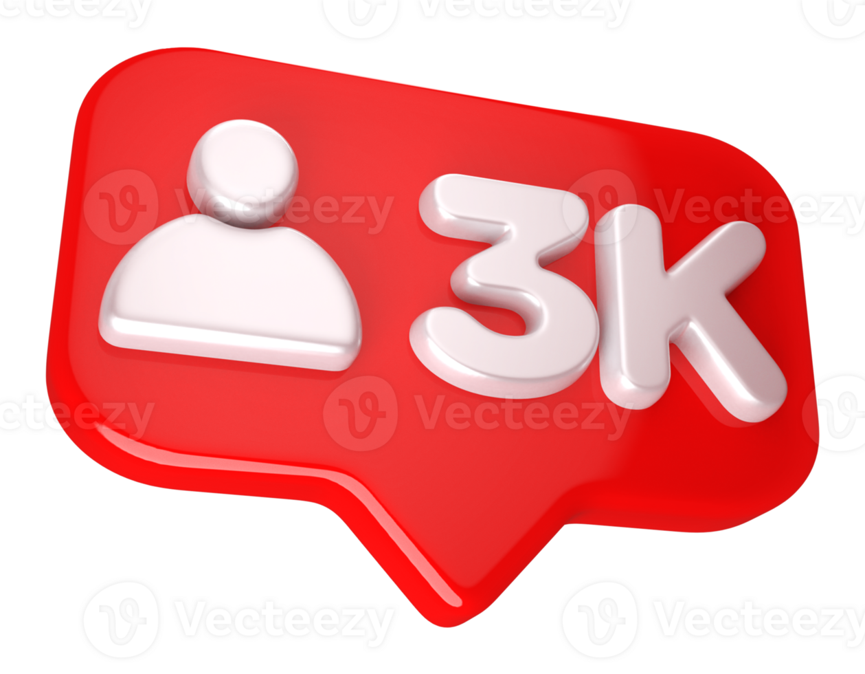 3k Follower 3D icon png