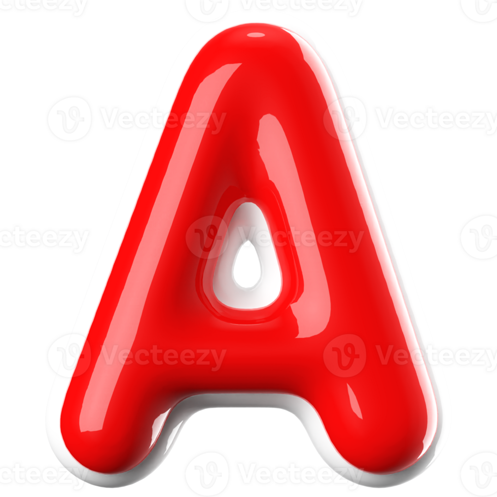 3D Font Letter A uppercase png