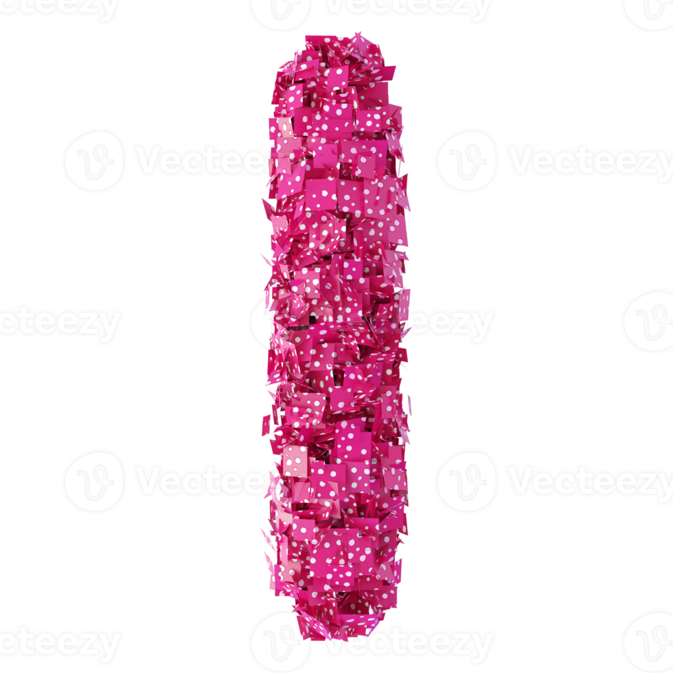 3D Font Letter I uppercase png