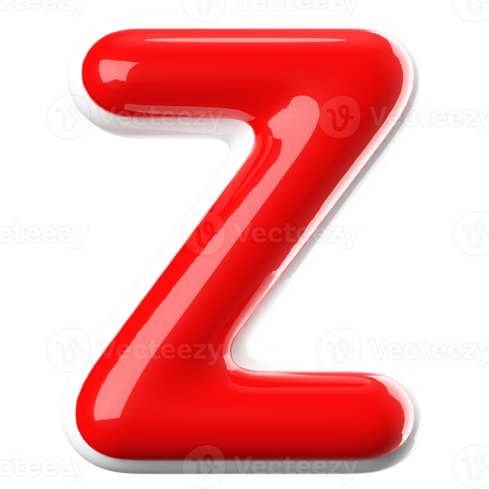 3D Font Letter Z uppercase png