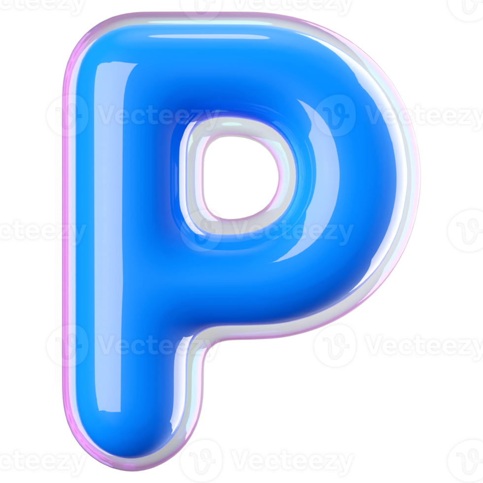3D Font Letter P uppercase png