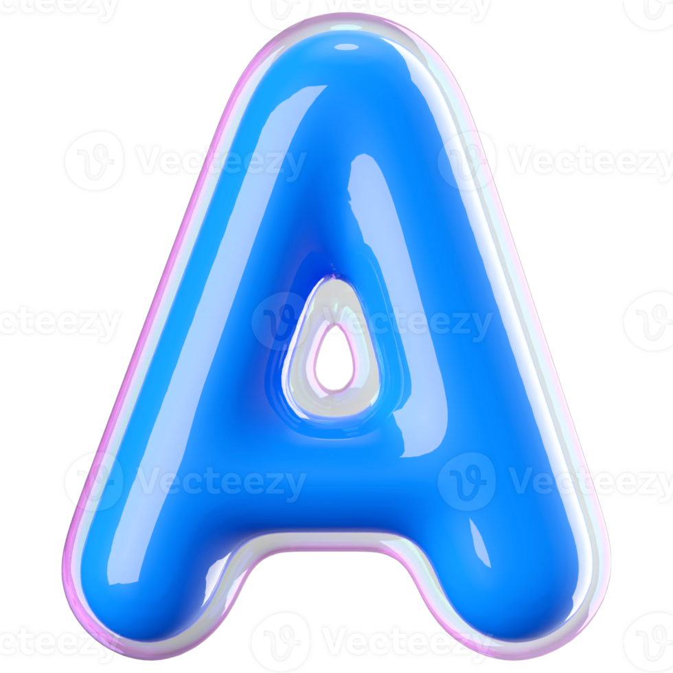 3D Font Letter A uppercase png