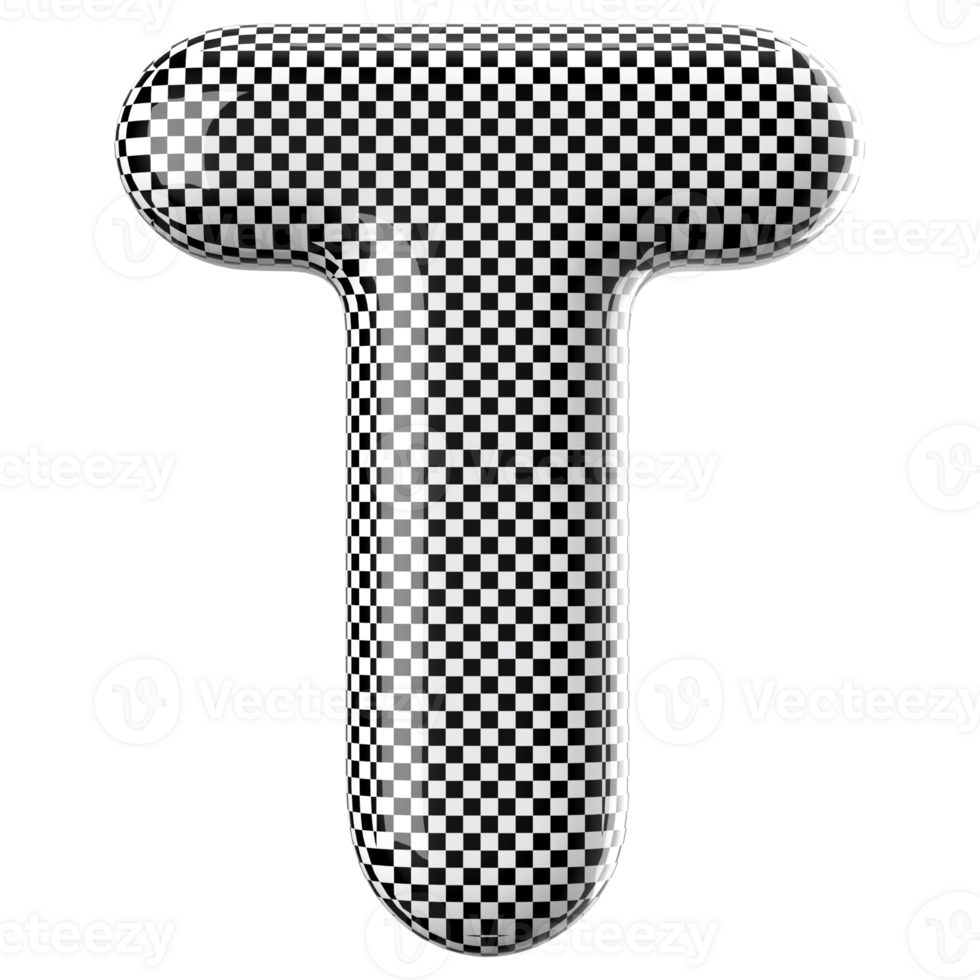 3D Font Letter T uppercase png