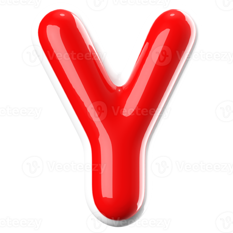 3D Font Letter Y uppercase png