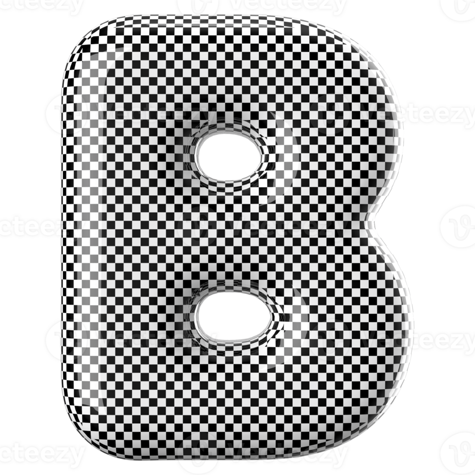 3D Font Letter B uppercase png
