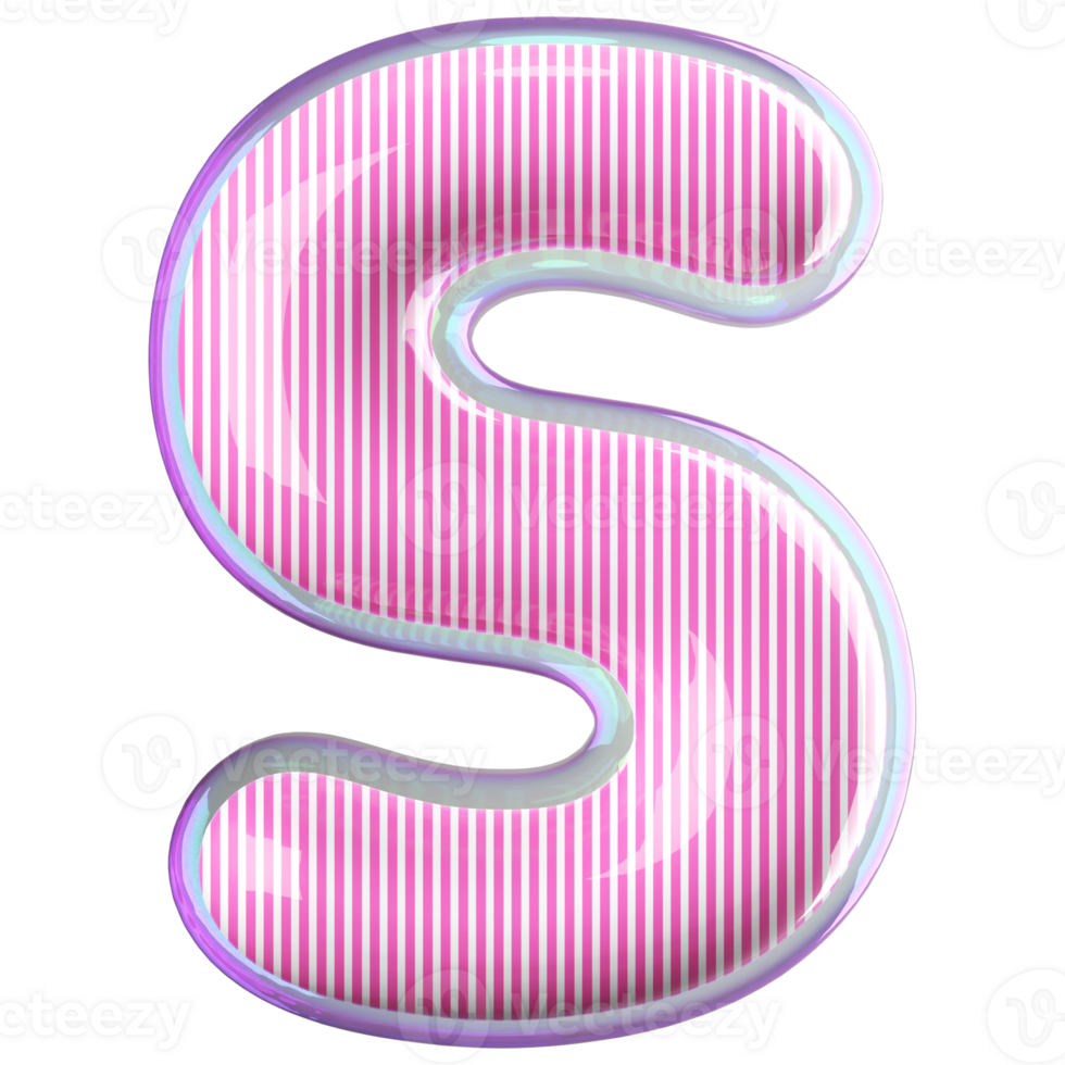 3D Font Letter S uppercase png