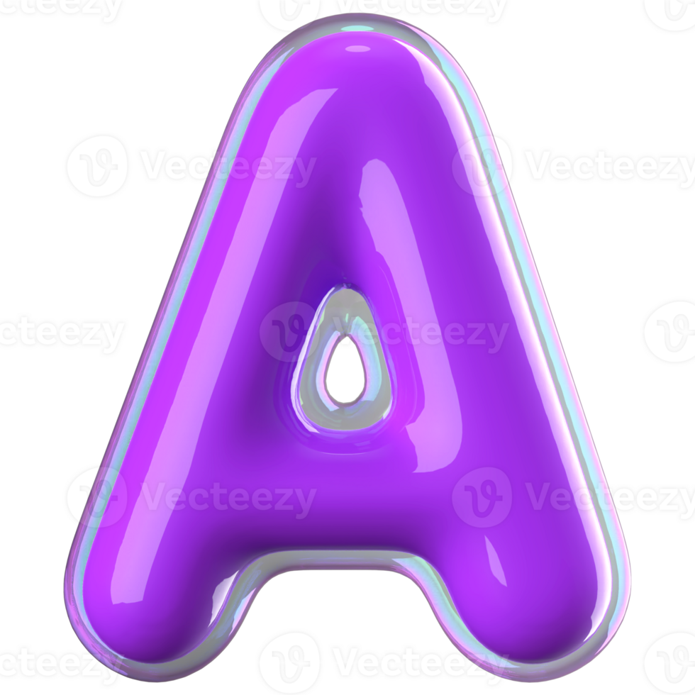 3D Font Letter A uppercase png