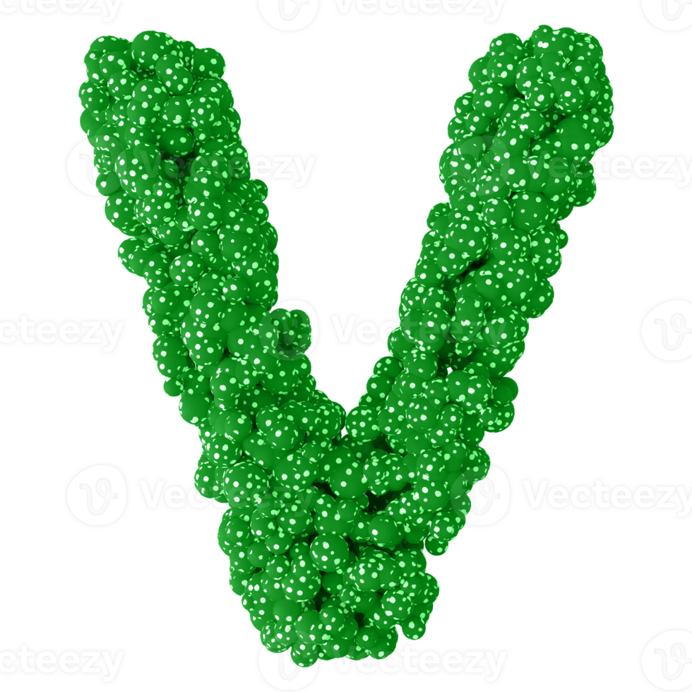 3D Font Letter V uppercase png