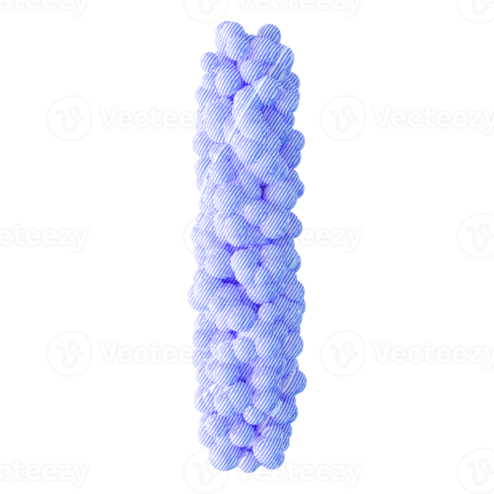 3D Font Letter I uppercase png