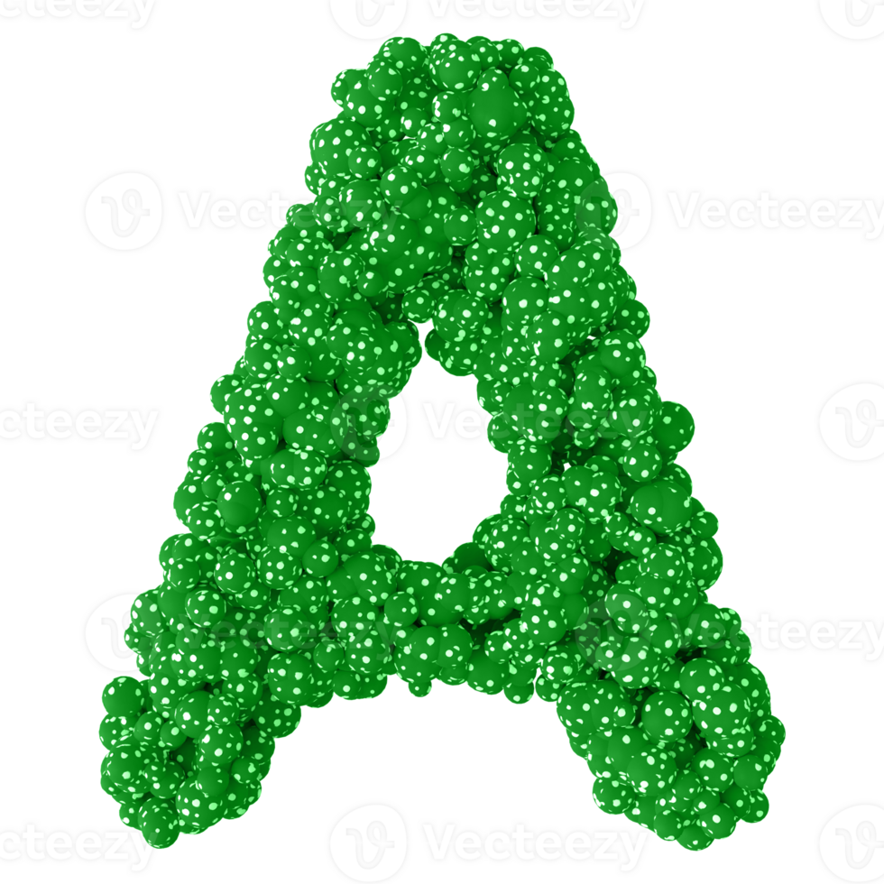 3D Font Letter A uppercase png